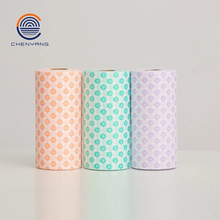 cross lapped spunlace plum flowe cloth